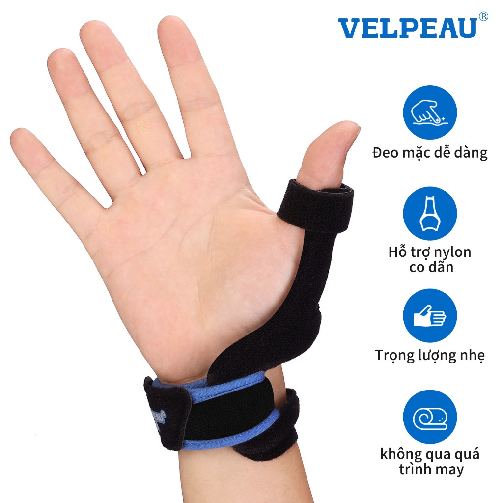 Ảnh Dụng cụ đeo ngón tay cái VELPEAU - thanh nẹp Spica có thể đảo chiều cổ tay và ngón tay, đai đeo hỗ trợ CMC, dụng cụ giữ ổn định cho ngón tay, De Quervain's, viêm khớp, viêm gân, giảm đau ống cổ tay 1