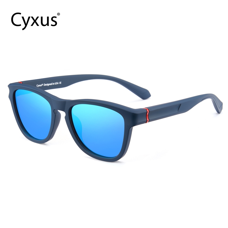 Cyxus Kính Mát Nam Nữ Phân Cực UV400 Gọng Vuông TR90 Siêu Nhẹ Chống Lóa Đi Du Lịch Lái Xe Đa Năng P1170