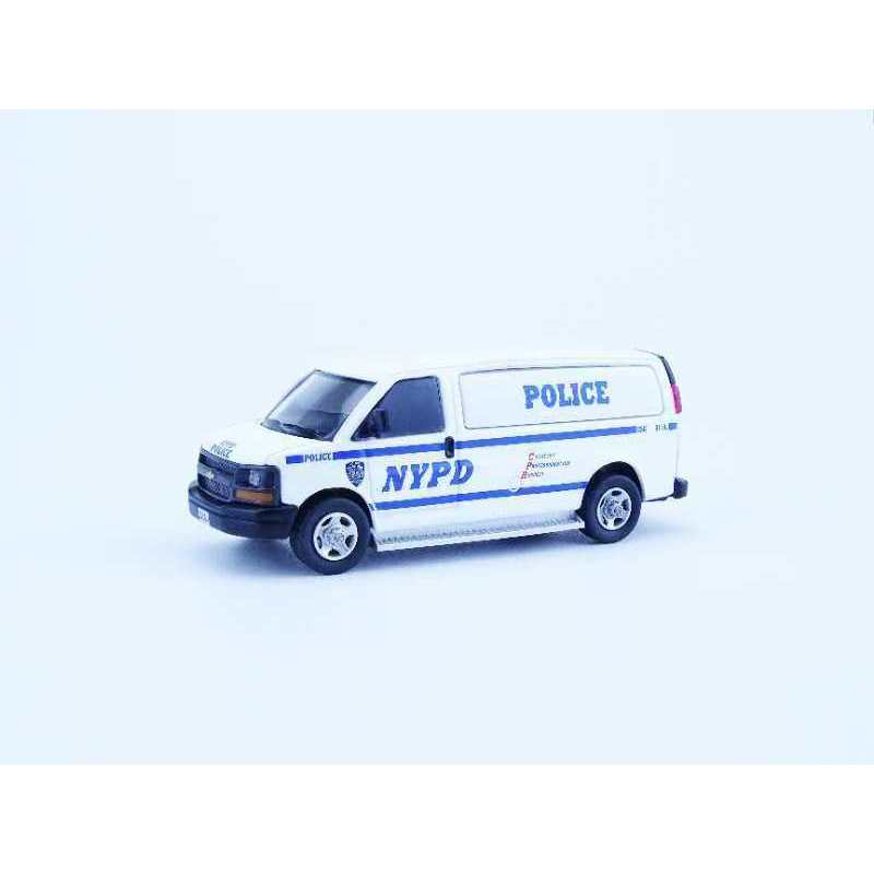 Chevrolet Express Polizia Washington 1:64 – Modellino Pressofuso 596Model Bianco/nero - Foto 3