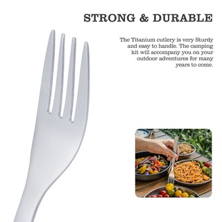 Boundless Voyage- Titan Muỗng Nĩa Đũa Cắm Trại Ngoài Trời Bộ Đồ Ăn Súp Bữa Ăn Dao Kéo Di Động Có Thể Tái Sử Dụng Flatware