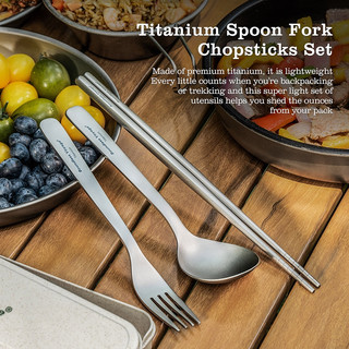 Boundless Voyage- Titan Muỗng Nĩa Đũa Cắm Trại Ngoài Trời Bộ Đồ Ăn Súp Bữa Ăn Dao Kéo Di Động Có Thể Tái Sử Dụng Flatware