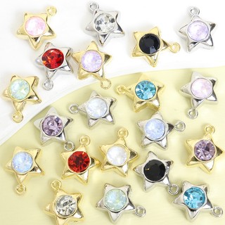 10 Chiếc Phong Cách Ngọt Ngào Và Thoáng Mát Nhiều Màu Sắc Pha Lê Thạch Inlay Pentagram Quyến Rũ Thời Trang Y2K Vòng Cổ Vòng Tay Bông Tai Thổ Cẩm Dây Điện Thoại DIY Mặt Dây Hợp Kim Ngôi Sao Năm Cánh
