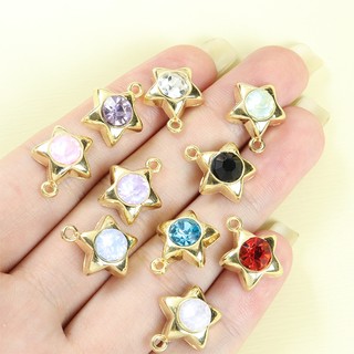 10 Chiếc Phong Cách Ngọt Ngào Và Thoáng Mát Nhiều Màu Sắc Pha Lê Thạch Inlay Pentagram Quyến Rũ Thời Trang Y2K Vòng Cổ Vòng Tay Bông Tai Thổ Cẩm Dây Điện Thoại DIY Mặt Dây Hợp Kim Ngôi Sao Năm Cánh