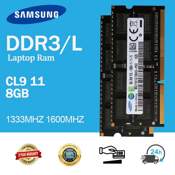 SAMSUNG 8gb ddr3 ddr3l 1333mhz 1600mhz RAM pc3 pc3l 10600s 12800s 204pin Bộ Nhớ ram laptop