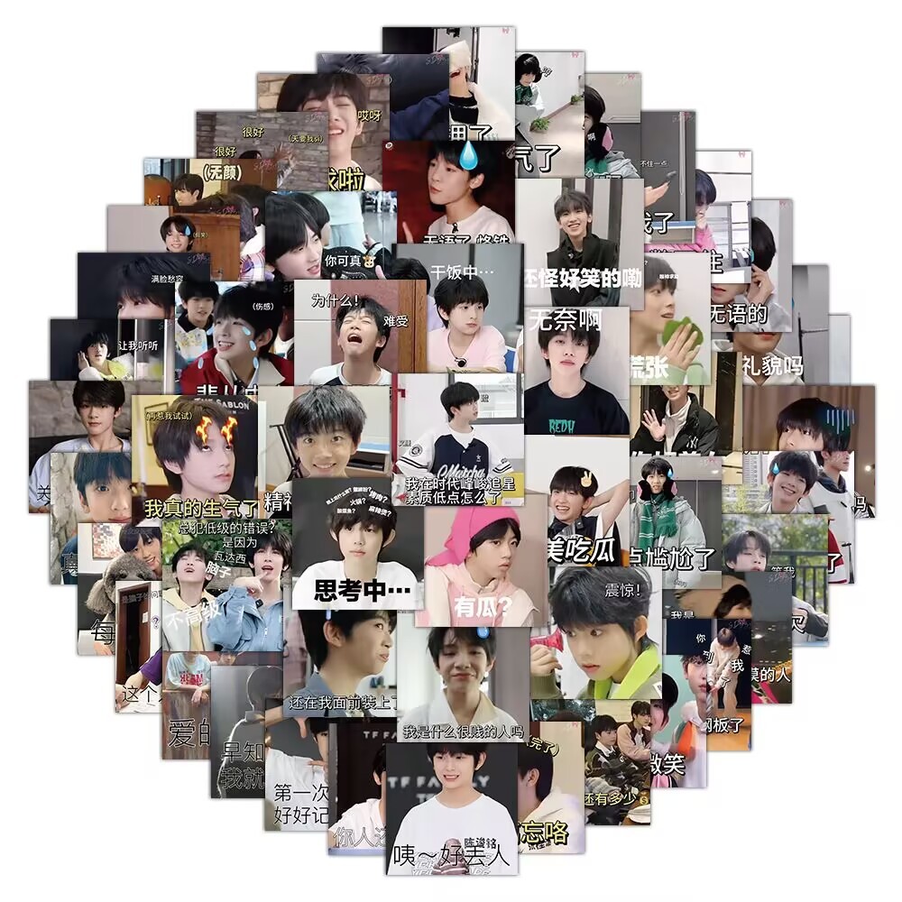 TFBOYS Karry Wang Junkai TF Family 3 4 thế hệ Ma JiaQi Zhu Zhixin Zhang ZhenYuan Idols Ảnh Dán Yan Haoxiang Ding Chengxin Hành Lý Chống Nước Laptop Dán Nhanh YM