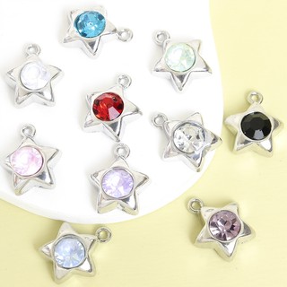 10 Chiếc Phong Cách Ngọt Ngào Và Thoáng Mát Nhiều Màu Sắc Pha Lê Thạch Inlay Pentagram Quyến Rũ Thời Trang Y2K Vòng Cổ Vòng Tay Bông Tai Thổ Cẩm Dây Điện Thoại DIY Mặt Dây Hợp Kim Ngôi Sao Năm Cánh