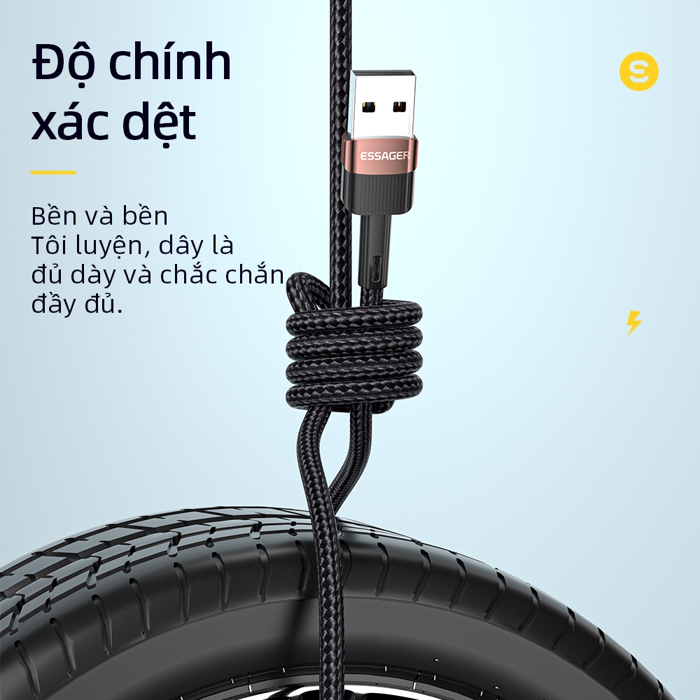 Ảnh Essager 0.5m/1m/2m/3m cáp sạc nhanh cho ip  Pro Max 1