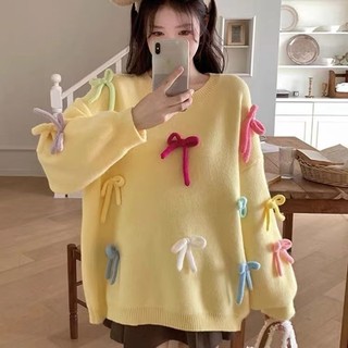 Nữ Cổ Tròn Dài Tay Đan Top Áo Len Áo Sơ Mi Rời Áo