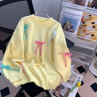 Nữ Cổ Tròn Dài Tay Đan Top Áo Len Áo Sơ Mi Rời Áo
