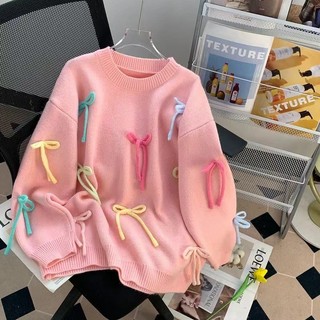 Nữ Cổ Tròn Dài Tay Đan Top Áo Len Áo Sơ Mi Rời Áo