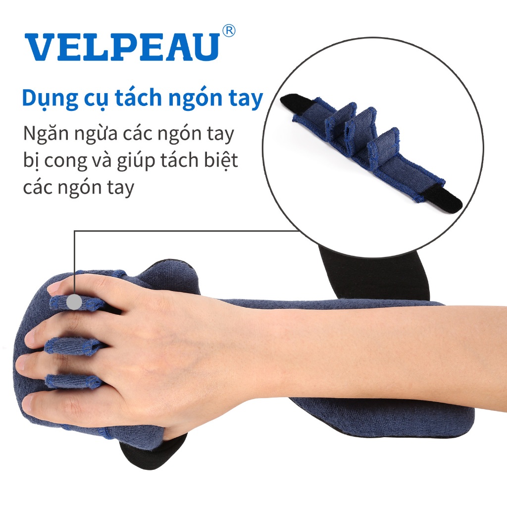 Ảnh Nẹp tay VELPEAU nghỉ ngơi đột quỵ Cố định ban đêm Nẹp cổ tay với hỗ trợ ngón tay Ổn định ngón tay cái Bọc cơ tay Phục hồi chức năng Viêm khớp Viêm gân Đau ống cổ tay 3