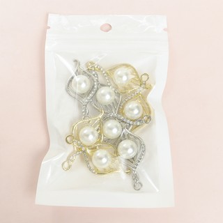 10 Chiếc Quyến Rũ Lá Họa Tiết Rỗng Tinh Tế Với Kim Cương Giả Sáng Bóng & Ngọc Trai Giả, Cảm Giác Thiết Kế Mặt Dây Hợp Kim Hình Học Cho DIY Thanh Lịch Nữ Tính Khí Vòng Cổ Bông Tai Và Hơn Thế nữa