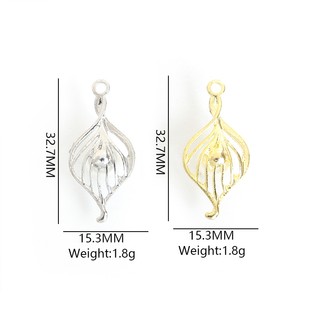 10 Chiếc Quyến Rũ Lá Họa Tiết Rỗng Tinh Tế Với Kim Cương Giả Sáng Bóng & Ngọc Trai Giả, Cảm Giác Thiết Kế Mặt Dây Hợp Kim Hình Học Cho DIY Thanh Lịch Nữ Tính Khí Vòng Cổ Bông Tai Và Hơn Thế nữa