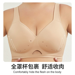 Mới M-6XL Kích thước lớn có thể điều chỉnh Bra cho phụ nữ Màu sắc siêu mỏng liền mạch cộng với kích thước Bra đầy đủ Che phủ Smooth Air Cup Mềm không dây Push Up Bra Side Hỗ trợ Chất béo Chống sốc Anti-Drop Bra Breathable Thoải mái Đồ lót