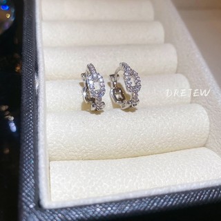 DREJEW Mạ điện vàng  thiết kế sáng tạo Bông tai zircon hình học cổ điển bông tai cao cấp thích hợp bông tai thời trang sang trọng nhẹ dành cho nữ không gây dị ứng