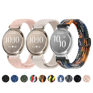 Dây đeo dệt Nylon 14mm cho GARMIN Lily2 khóa từ tính vòng thun thể thao thoáng khí dây đeo cổ tay