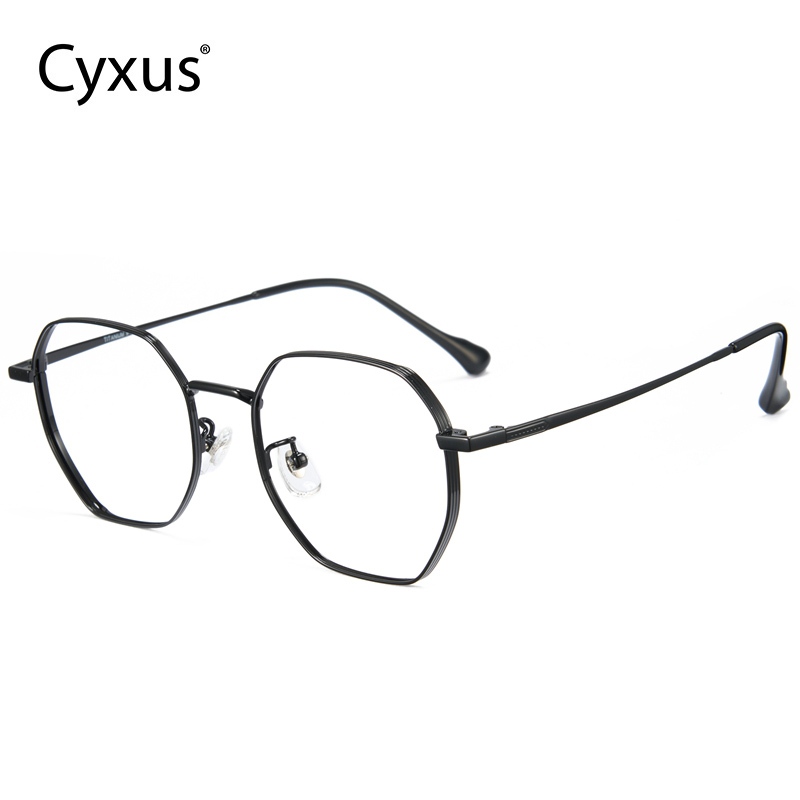Cyxus Kính Chống Ánh Sáng Xanh Cho Bé 8-16 Tuổi Gọng Titan Đa Giác Nhẹ Bền Giảm Mỏi Mắt Học Online Game 6024