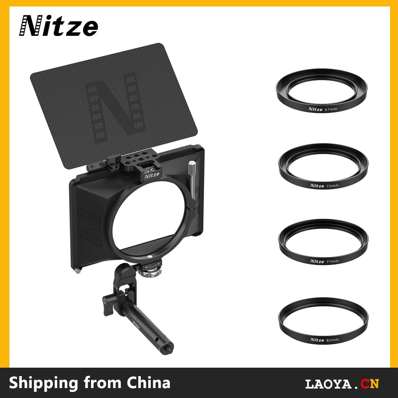 Nitze Mini Matte Box for Mirroless and DSLR Cameras, Matte Box with ...