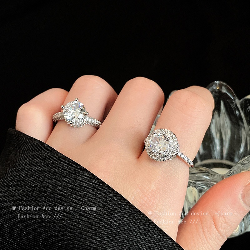 Nhẫn nữ đá hào quang full-zircon với thiết kế sang trọng và thanh lịch, phù hợp cho trang sức hàng ngày