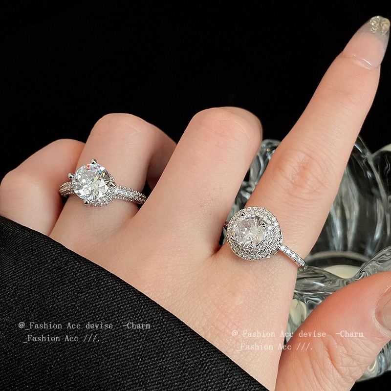 Nhẫn nữ đá hào quang full-zircon với thiết kế sang trọng và thanh lịch, phù hợp cho trang sức hàng ngày