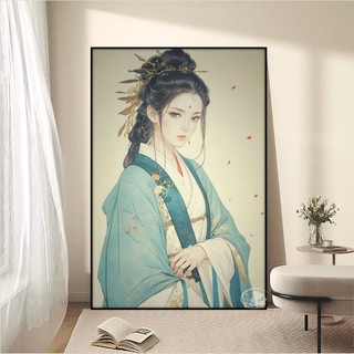 MOZI✨40 * 50cm / 30 * 40cm cô gái cổ xưa tranh tô màu theo số tranh số hóa bộ tô màu theo số Phong Cách Cổ Đại Làm Đẹp Tự Làm Tranh Sơn Dầu Kỹ Thuật Số Vẽ Tay Tranh Màu Tranh Kỹ Thuật Số Tranh Sơn Dầu Trang Trí Nhà Cửa Tranh