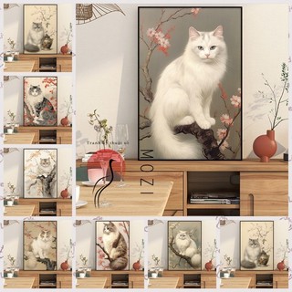 MOZI✨40 * 50cm / 30 * 40cm con mèo tranh tô màu theo số tranh số hóa bộ tô màu theo số tranh sơn dầu số hoáNhánh Mèo Tự Làm Sơn Dầu Kỹ Thuật Số Tự Làm Tô Màu Tranh Phong Cảnh Tranh Kỹ Thuật Số Tranh Tay Tranh Làm Đầy Tranh Trang Trí Nhà Cửa Tranh