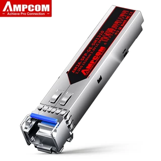 Mô-đun thu phát sợi quang AMPCOM LC / UPC SFP BIDI Simplex 1000BASE-BX Chế độ đơn 1.25G 1310 / 1550nm (1550 / 1310nm) DDM