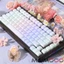 135 Phím Mờ Thạch Pha Lê Keycaps PC Phun Hai Màu Tương Tự OEM Profile Jelly Pudding Cho 61 / 68 / 75 / 84 / 87 / 108 Bàn Phím Cơ Cross Axis Keycaps