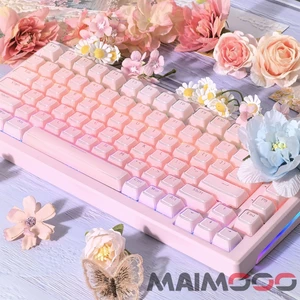 135 Phím Mờ Thạch Pha Lê Keycaps PC Phun Hai Màu Tương Tự OEM Profile Jelly Pudding Cho 61 / 68 / 75 / 84 / 87 / 108 Bàn Phím Cơ Cross Axis Keycaps