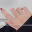 Nhẫn titan cao cấp không gỉ mạ vàng 18k đính đá lấp lánh thiết kế đơn giản thanh lịch dành cho nữ
