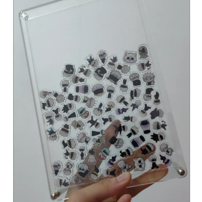 Jujutsu Kaisen Gojo Satoru Mini Hỗn Hợp Hình Acrylic Quyến Rũ DIY Shaker Dán Phụ Kiện Hội Nghị