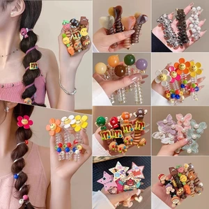 Phiên Bản Hàn Quốc Dễ Thương Bong Bóng Bện Đầu Nữ 2025 Phong Cách Mới Cao Cấp Phụ Kiện Tóc Đường Dây Điện Thoại Tóc Đuôi Ngựa Bện Tóc Dụng Cụ Tiện Dụng