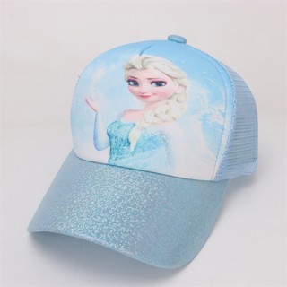 Trẻ Em Mùa Hè Thoáng Khí Mũ Lưới Bé Gái Frozen In Hình Hoạt Hình Mũ Bóng Chày Cho 2-6 Tuổi Quà Tặng Công Chúa