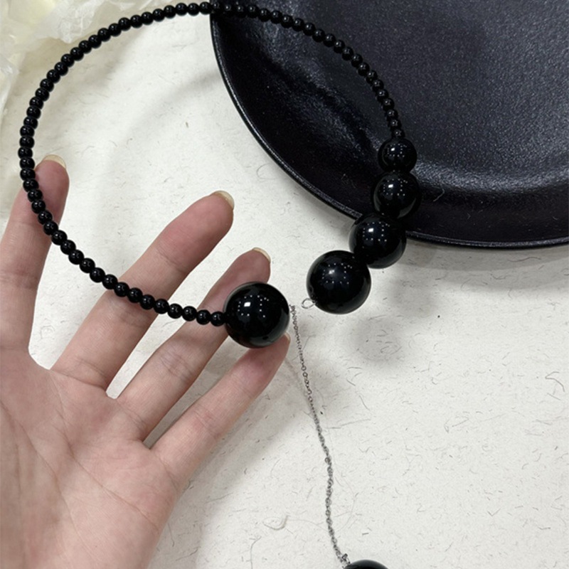 Quá Khổ Ngọc Trai Viền Mặt Dây Chuyền Vòng Cổ Nữ Mở Có Thể Điều Chỉnh Pháp Đính Hạt choker Xương Đòn Dây Xích Phụ Kiện