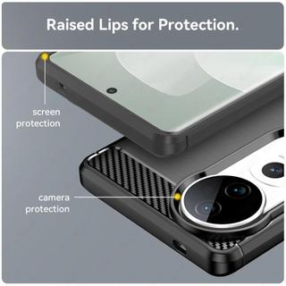 Dành Cho VIVO V40 5G / VIVO V40 Pro 5G Ốp Điện Thoại Sang Trọng Mỏng [Chống Vân Tay Bằng Sợi Carbon] Vỏ Giáp Mềm Chống Sốc Ốp Lưng Bảo Vệ SMF01