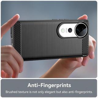 Dành Cho VIVO V40 5G / VIVO V40 Pro 5G Ốp Điện Thoại Sang Trọng Mỏng [Chống Vân Tay Bằng Sợi Carbon] Vỏ Giáp Mềm Chống Sốc Ốp Lưng Bảo Vệ SMF01