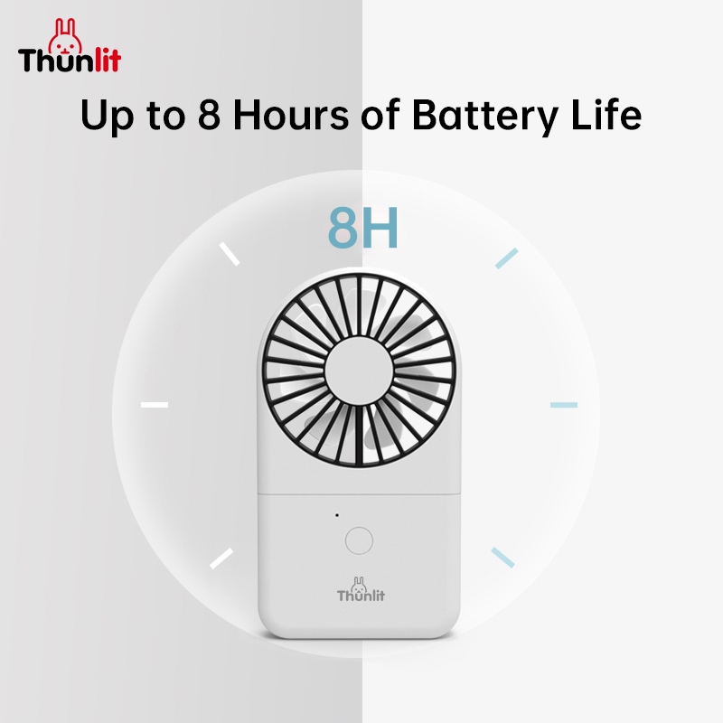 Ảnh Thunlit Quạt điện cầm tay treo cổ gấp gọn 1800mAh Sạc USB Quạt nhỏ Quà tặng bán buôn Thích hợp cho nhân viên văn phòng và học sinh 4
