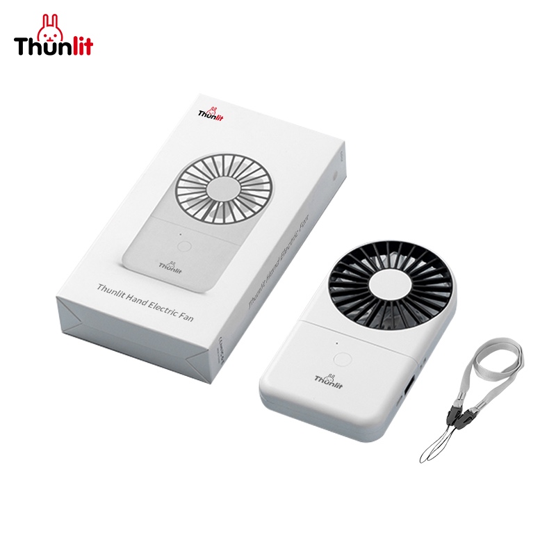 Ảnh Thunlit Quạt điện cầm tay treo cổ gấp gọn 1800mAh Sạc USB Quạt nhỏ Quà tặng bán buôn Thích hợp cho nhân viên văn phòng và học sinh 1