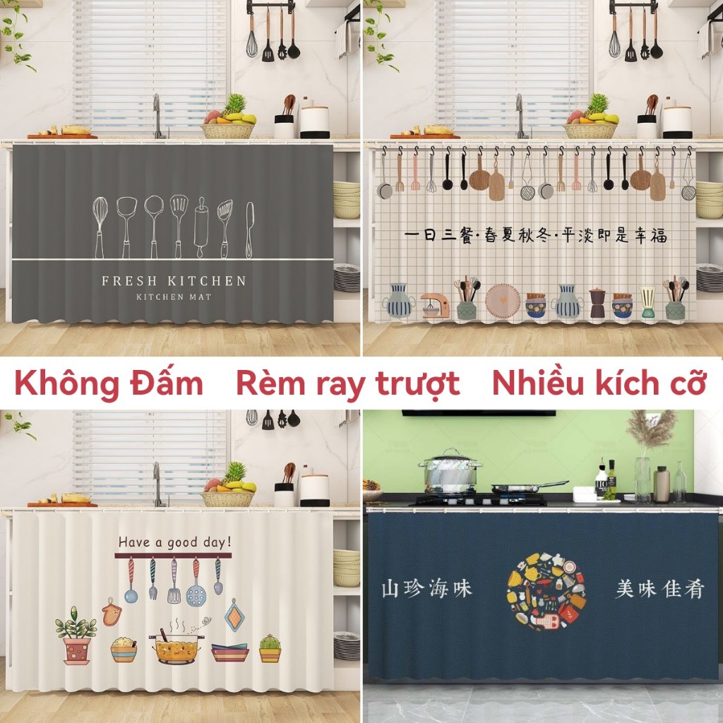 Rèm ray trượt không đục lỗ - trượt im lặng, chống bụi, chống dầu và ...
