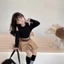 ✨Bộ đồ váy xếp li cho bé gái Áo thun dài tay mùa thu+Bộ váy ngắn 5-14 tuổi