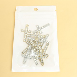 10 Chiếc Phong Cách Đơn Giản Sáng Bóng Kim Cương Giả Inlay Cổ Điển Chữ Thập Quyến Rũ Phong Cách Hip Hop, Rap Rock Xu Hướng Nam Nữ Trang Sức Phụ Kiện Vòng Cổ Thời Trang Bông Tai Móc Khóa Mặt Dây Hợp Kim DIY