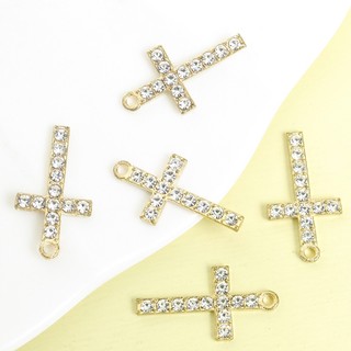 10 Chiếc Phong Cách Đơn Giản Sáng Bóng Kim Cương Giả Inlay Cổ Điển Chữ Thập Quyến Rũ Phong Cách Hip Hop, Rap Rock Xu Hướng Nam Nữ Trang Sức Phụ Kiện Vòng Cổ Thời Trang Bông Tai Móc Khóa Mặt Dây Hợp Kim DIY