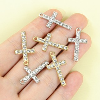 10 Chiếc Phong Cách Đơn Giản Sáng Bóng Kim Cương Giả Inlay Cổ Điển Chữ Thập Quyến Rũ Phong Cách Hip Hop, Rap Rock Xu Hướng Nam Nữ Trang Sức Phụ Kiện Vòng Cổ Thời Trang Bông Tai Móc Khóa Mặt Dây Hợp Kim DIY