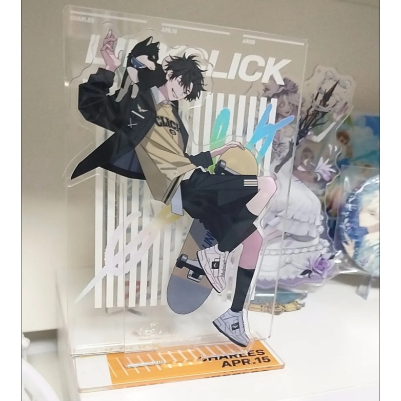 Link Click Charles Acrylic Standee - Quà tặng trang trí bàn làm việc hành động Cheng Xiaoshi