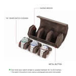 Hiram Da Thật Chính Hãng 3 / 4 Khe Cắm Đồng Hồ Hộp Đồng Hồ Du Lịch Tổ Chức Hiển Thị Handmade Phụ Kiện Món Quà Trang Sức — ảnh 5