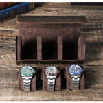 Hiram Da Thật Chính Hãng 3 / 4 Khe Cắm Đồng Hồ Hộp Đồng Hồ Du Lịch Tổ Chức Hiển Thị Handmade Phụ Kiện Món Quà Trang Sức — ảnh 8