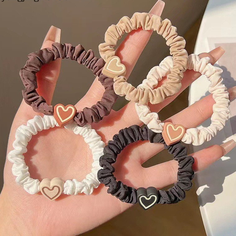 Set 5,10,20 Dây Buộc Tóc Co Giãn Nhiều Họa Tiết  Đơn Giản Xinh Xắn Phụ Kiện Tóc Empoli