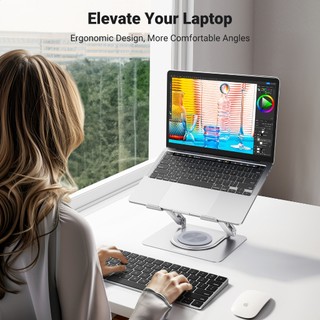 Giá đỡ máy tính xách tay UGREEN Giá đỡ đế xoay 360° máy tính bảng cho MacBook Pro Air Notebook lên tới 17.3 Inch/iPad