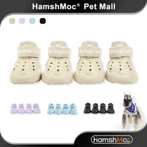 HamshMoc Thoáng Khí Cho Chó Giày Bốt Thú Cưng Có Thể Điều Chỉnh Bền Với Dải Phản Quang Cho Chó Nhỏ Vừa Paw Protector Ngoài Trời 4 Chiếc