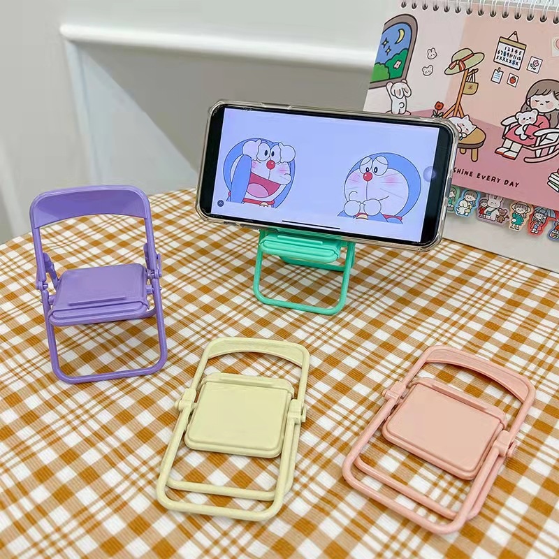 ☄️starryshop☄️Giá Đỡ Điện Thoại hình GHẾ gấp gọn nhiều màu sắc tùy chọn dễ thương